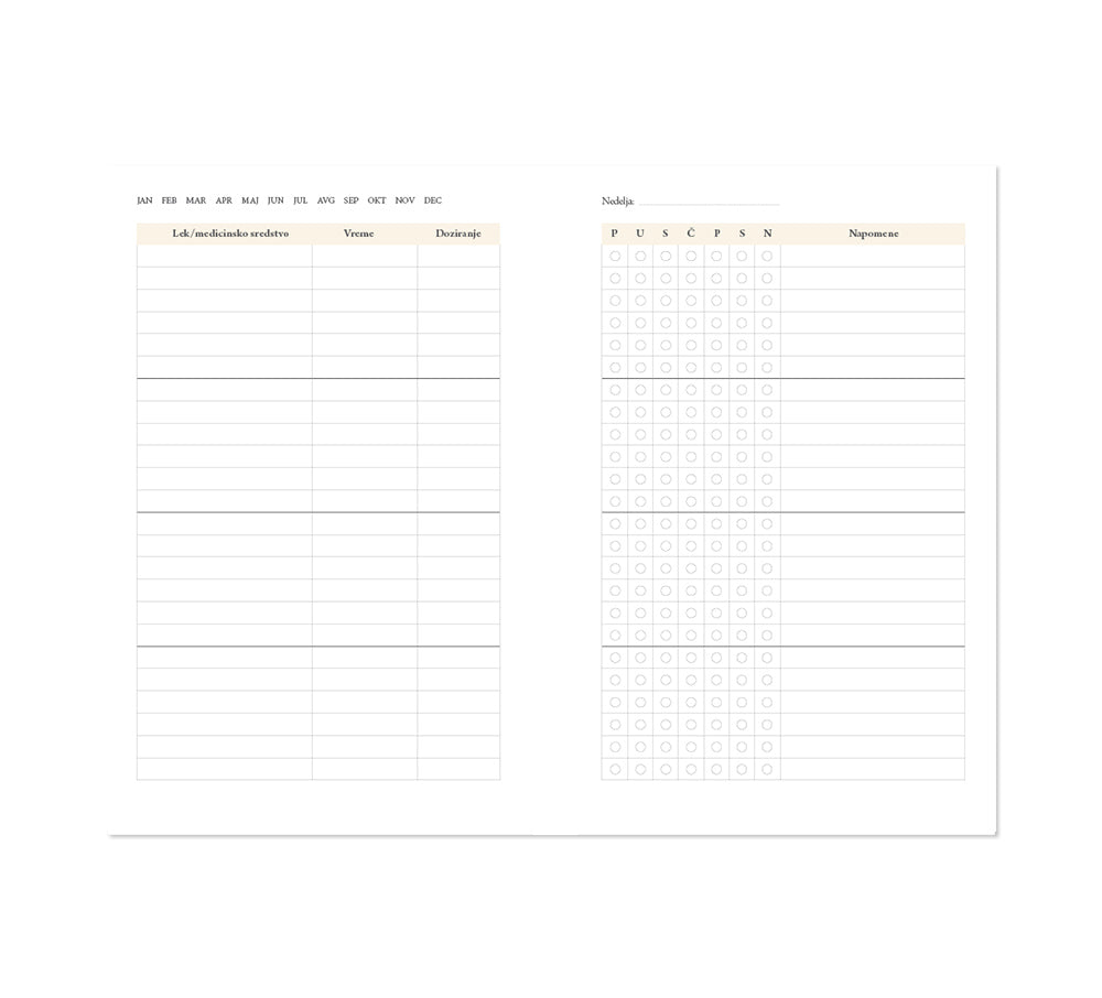 Insert - dnevnik terapije